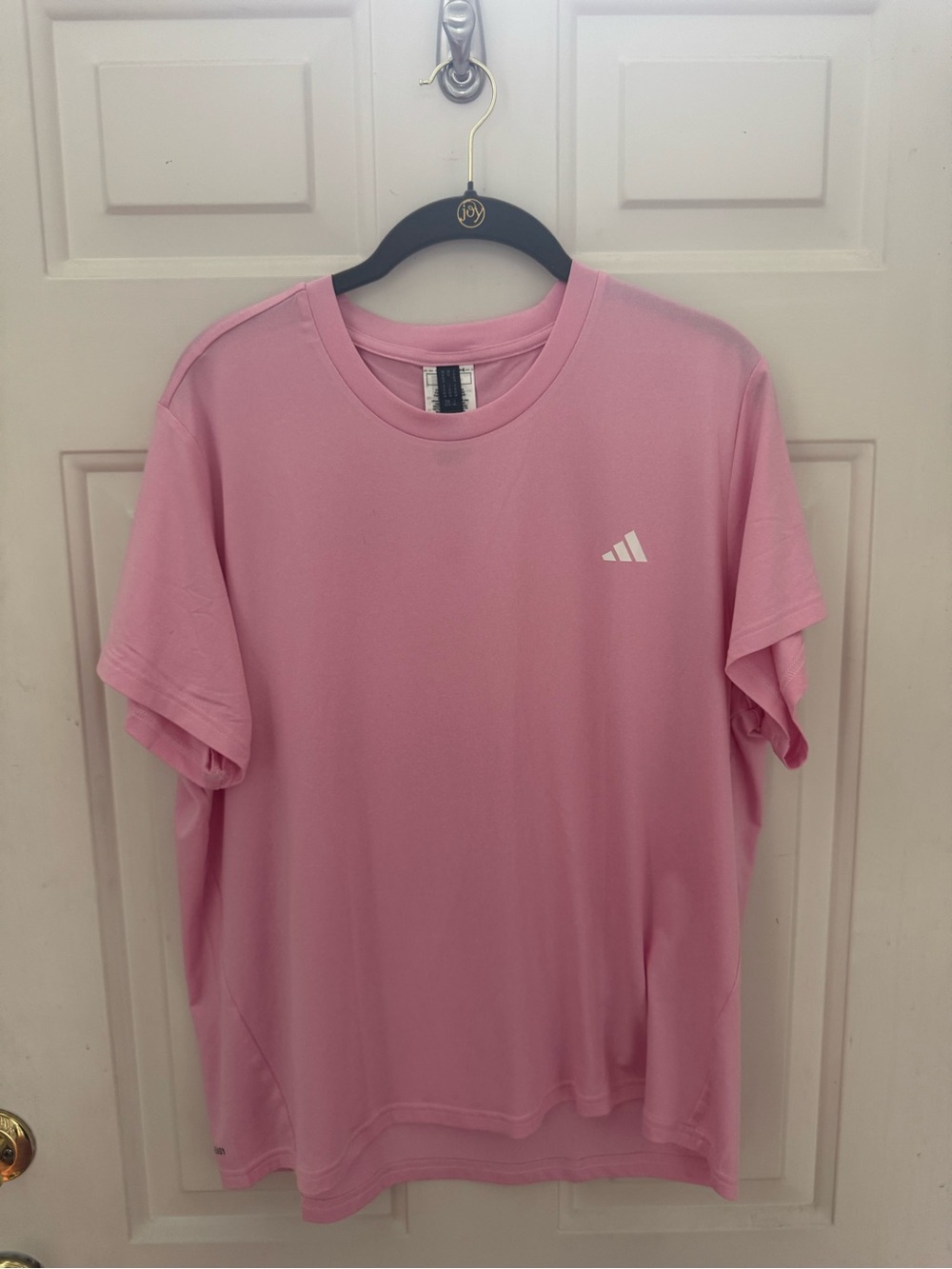 adidas Light Pink Short Sleeve Performance Tee